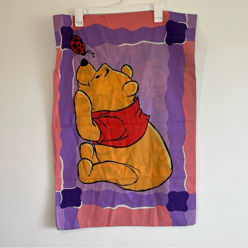 Vintage Winnie the Pooh and Tigger Pillowcase Cotton Blend Standard Size 20x26”